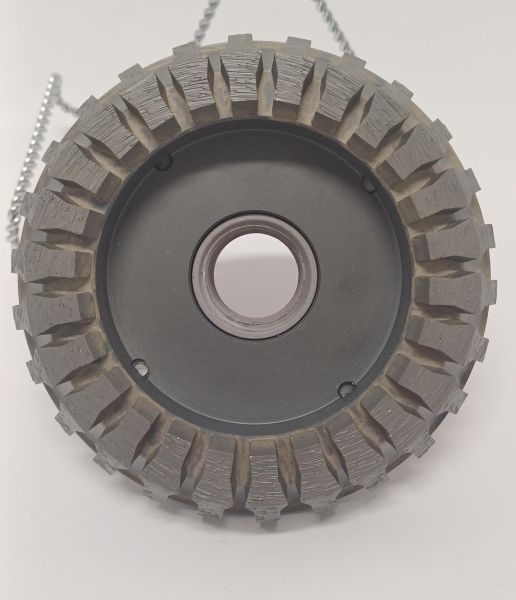 Terminator 130mm 5" Pre-Cut Grinding wheel for line polishing,  machine thread size: M30.COCH Short Shoulder.