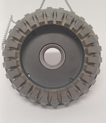 Terminator 130mm 5" Pre-Cut Grinding wheel for line polishing,  machine thread size: M30.COCH Short Shoulder.
