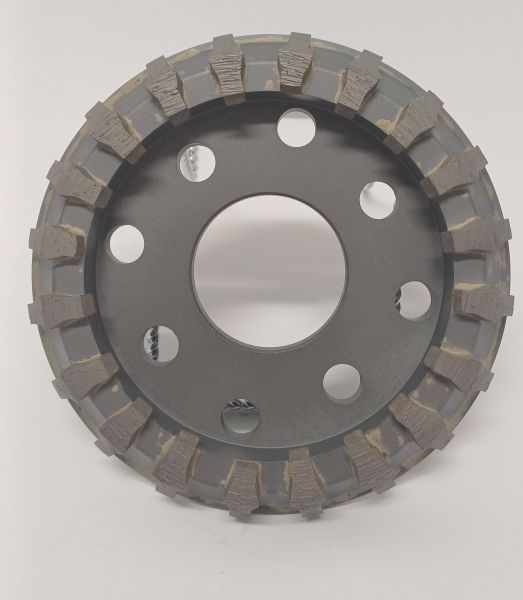 Terminator 150mm 6"" PCW" Style Frontal Calibrating Wheel - 20N Seg - Bore 50mm + 4 PCD [95mm]