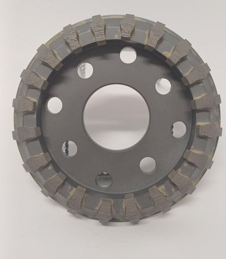 Terminator 150mm 6"" PCW" Style Frontal Calibrating Wheel - 20N Seg - Bore 50mm + 4 PCD [95mm]