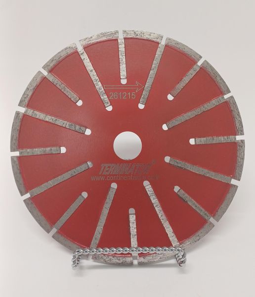 8" Terminator Segmented CNC blade with side protection segments. 25mm Bore