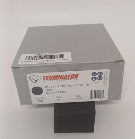 5" 1200 Grit PSA Paper Tab Discs - "E" Weight  (100 pc. box)